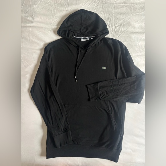 Lacoste Men's Big Fit Hooded T-Shirt long Sleeve Black 3XL - Picture 2 of 7